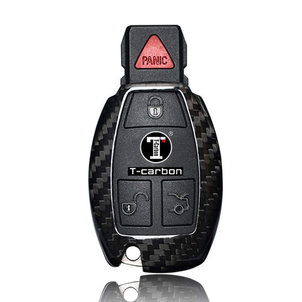 （黒） ベンツ A/B/C/E/S/GLK/G/GLA/GLC/GLK/GLE/ML/GL/GLS/CLA/CLS/CL/SLK/SLクラス用 本物高級リアルカーボン製 キーケース/キーカバー（黒い）