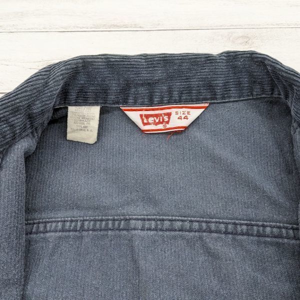 70s Levi's リーバイス コーデュロイ ジャケット 70505 グレー ネイビー 後染め USA製