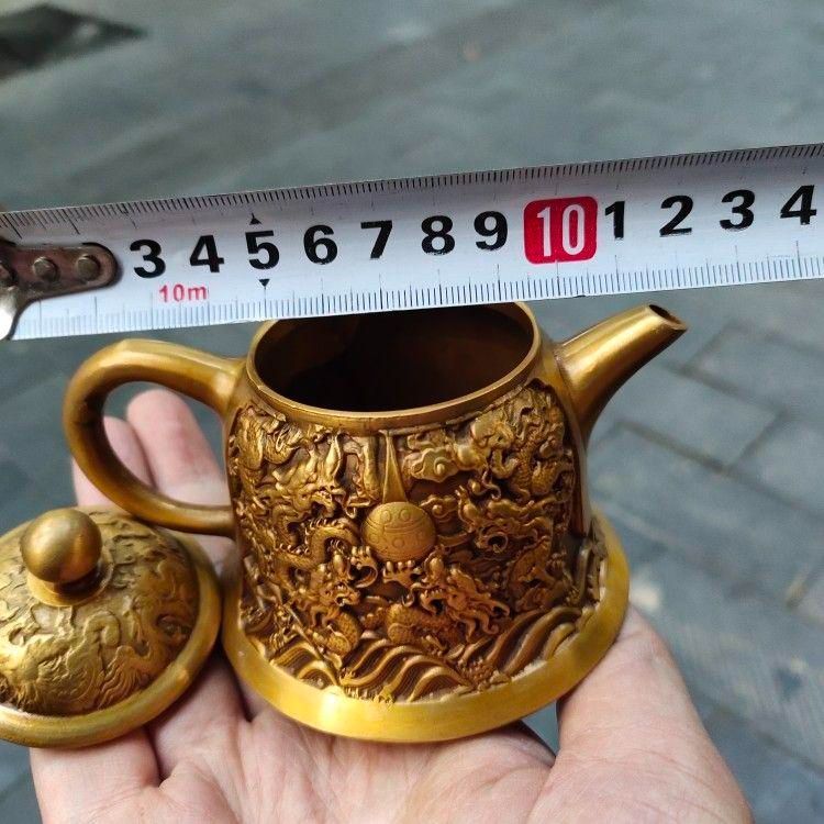 浮彫 竜紋茶壺 酒壺 銅壺 茶道 工芸品 美術品 置物 浮彫 竜紋茶壺 酒壺 銅壺 茶道 工芸品 美術品 置物 - メルカリ