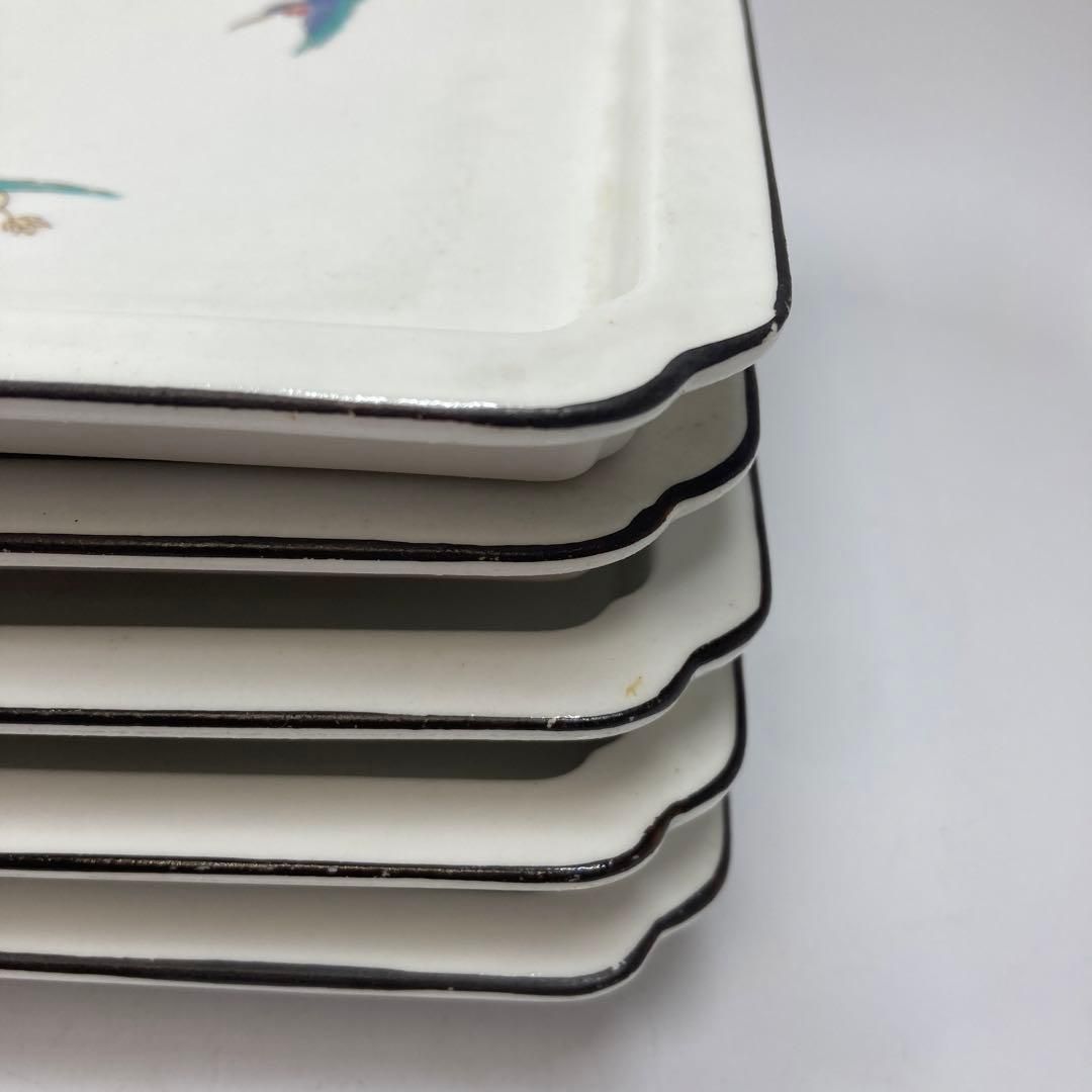 柿右衛門風 色絵 花鳥図 長皿5枚 アウトレット 東さ5-0731① 柿右衛門