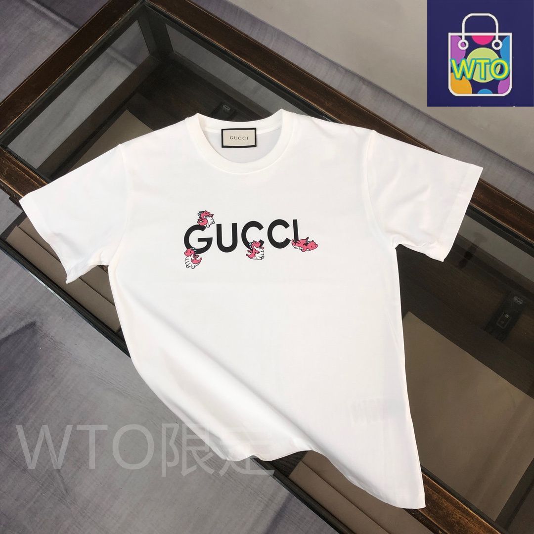 GUCCI ホワイト ロゴ Tシャツ Soft cotton jersey T-shirt with print in white | GUCCI® SI