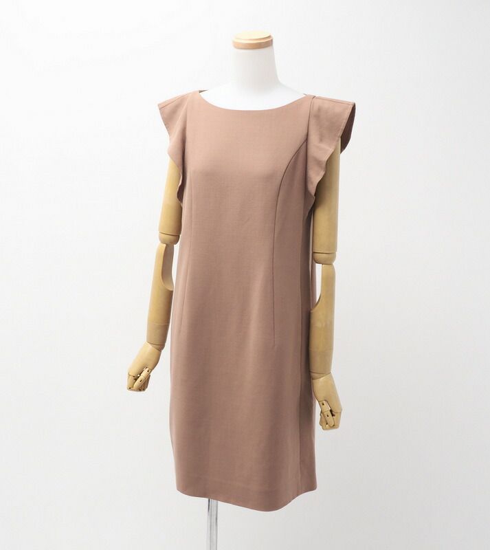 □美品□FOXEY フォクシー フリルスリーブ ワンピース ドレス サイズ38  