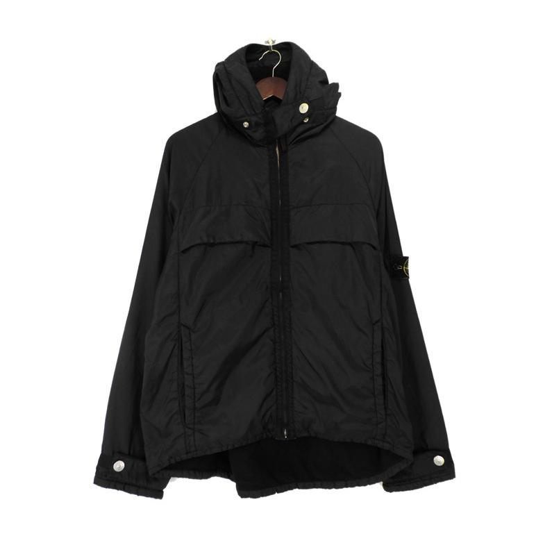 ストーンアイランド STONE ISLAND 袖ワッペン ロゴ ジップアップ ナイロン フーディ パーカー ジャケット n8378