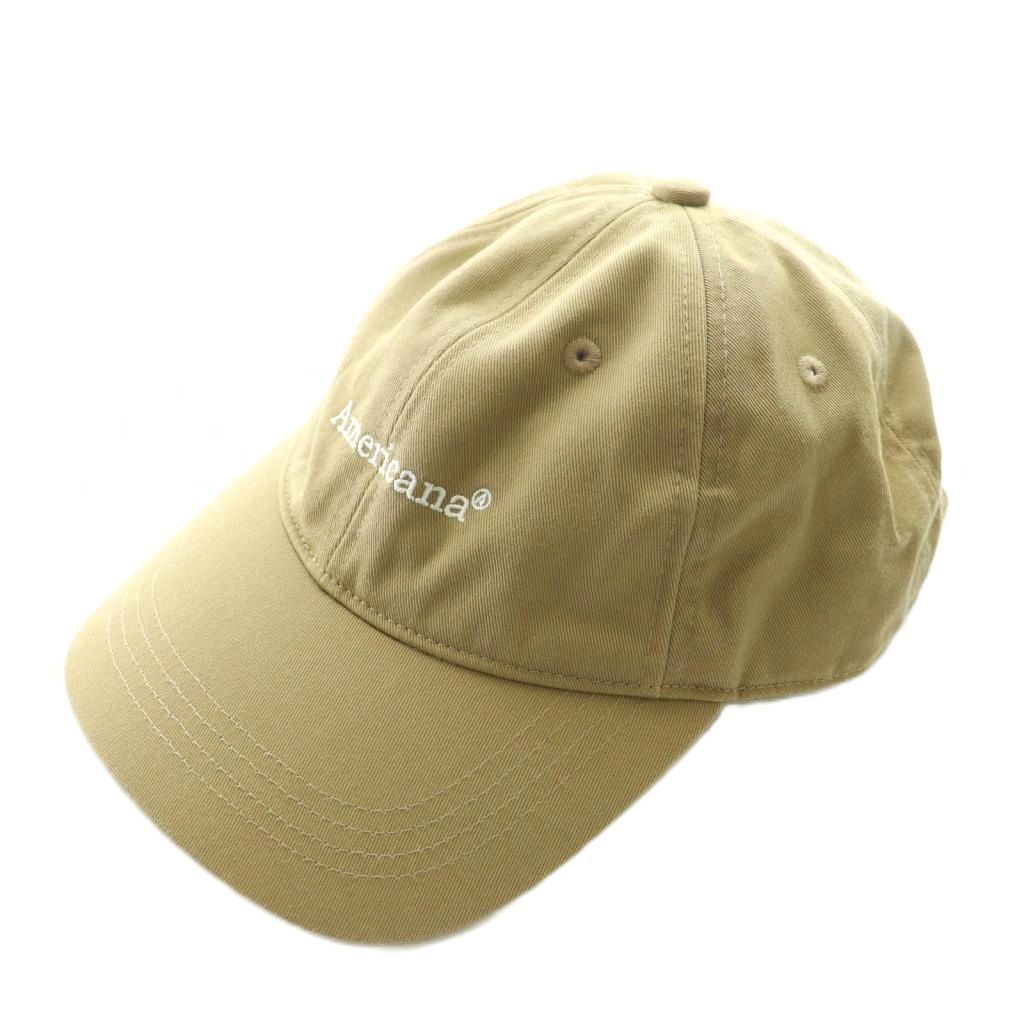 アメリカーナ AMERICANA キャップ 帽子 ロゴ刺繍 F キャメル |SS OS