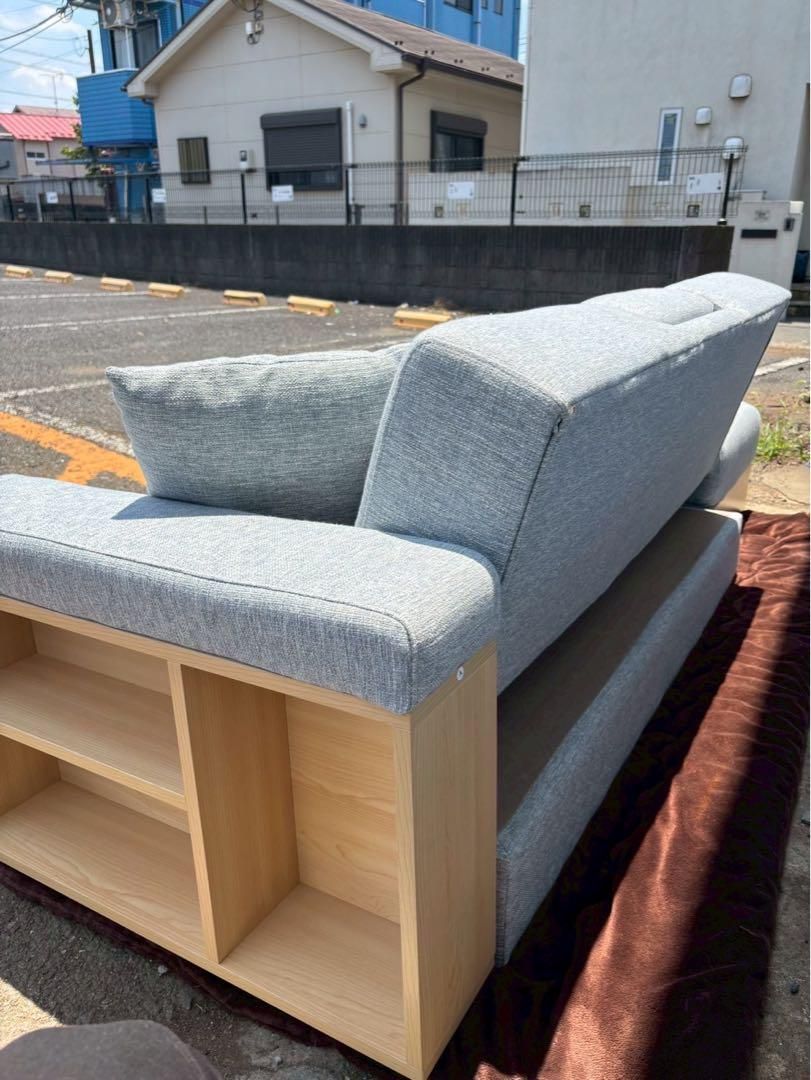 関家具 クラッシュゲート ソファ オットマン、ヘッドレスト付き✨