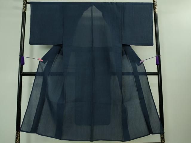 平和屋着物＊夏物 本場小千谷ちぢみ 亀甲花文 麻 逸品 AABA2484np