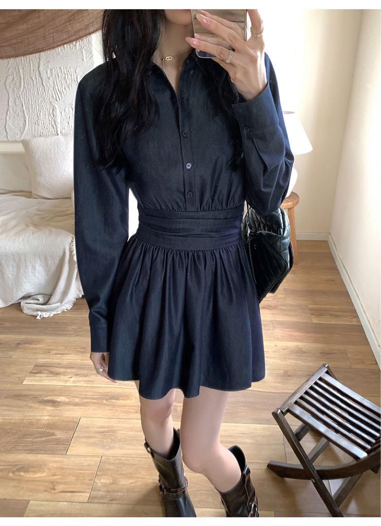 ウエストスリミングミニワンピデートにも最適