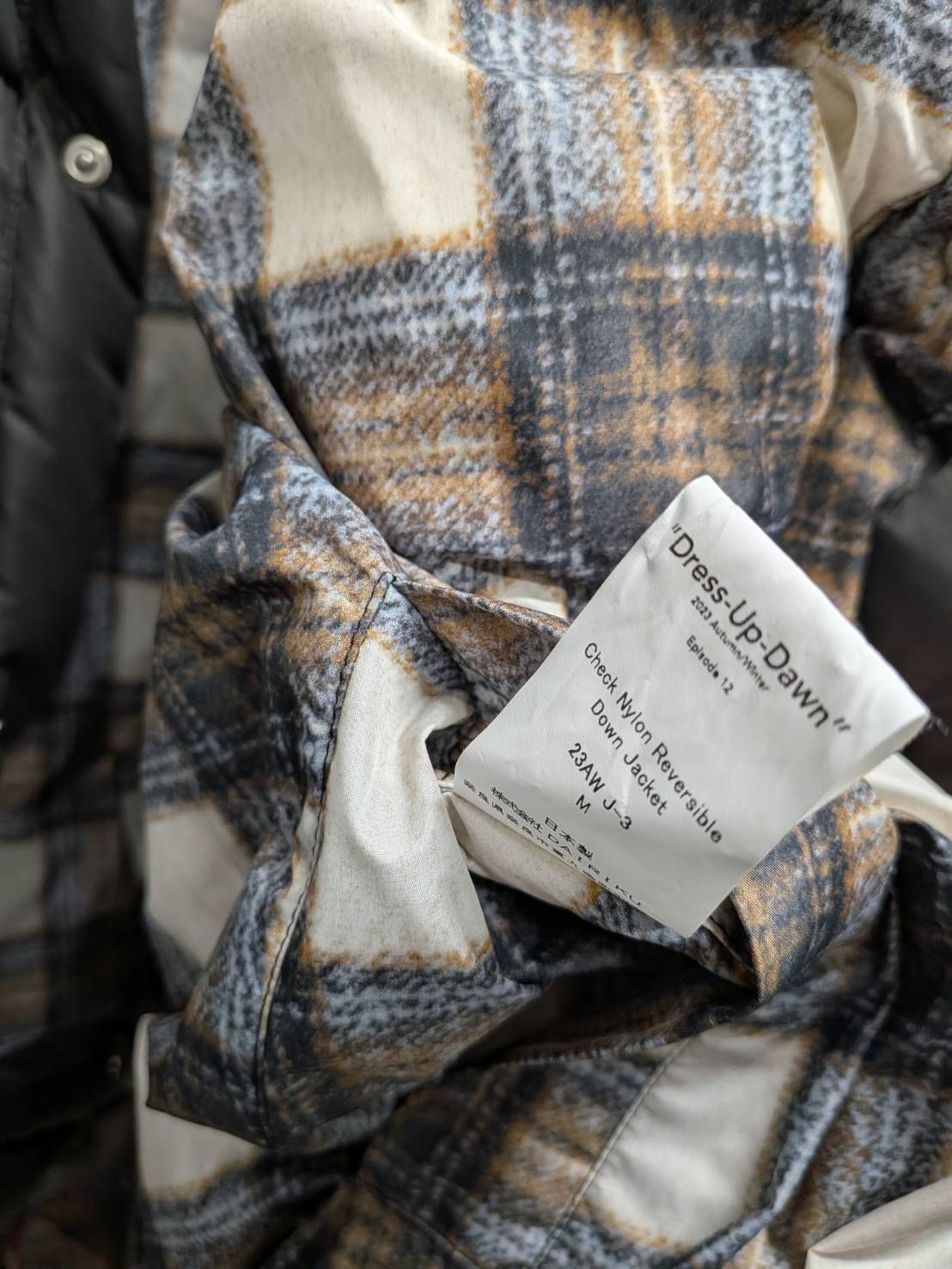 良品 DAIRIKU Check Nylon Reversible Down M - メルカリ