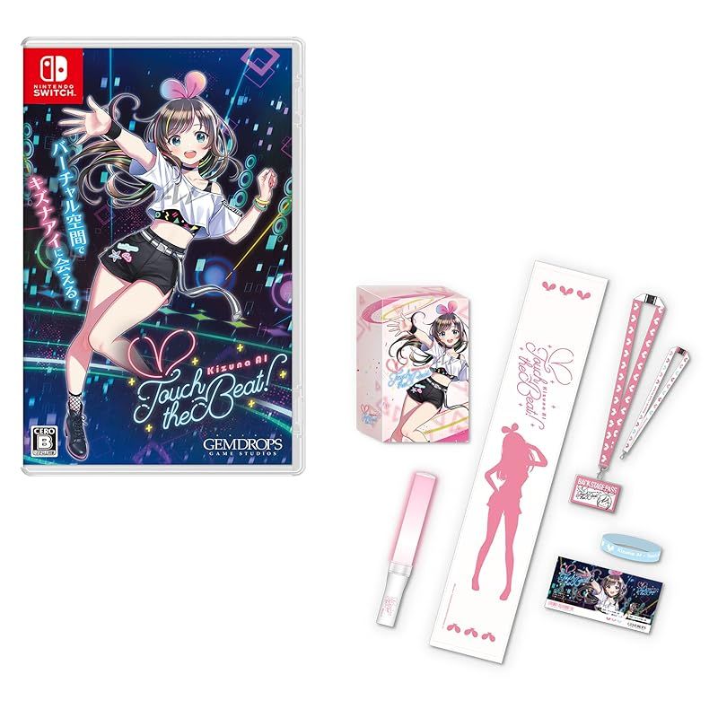 Kizuna AI - Touch the Beat! 限定版 -Switch 【特典】特製BOX、ペンライト、マフラータオル、ネックストラップ、カードケース、特製スタッフカード、シリコンバンド、ライブチケット(通し番号付き