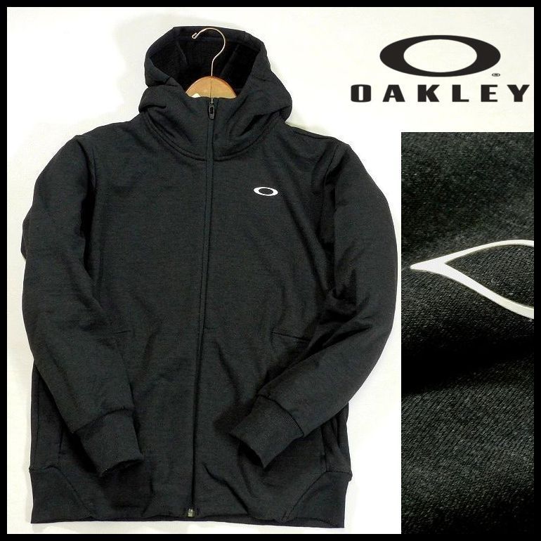 新品 オークリー フーディージップジャケット パーカー L 黒 ENHANCE GRID FLEECE JK 保温 吸汗速乾 4WAYストレッチ OAKLEY メンズ