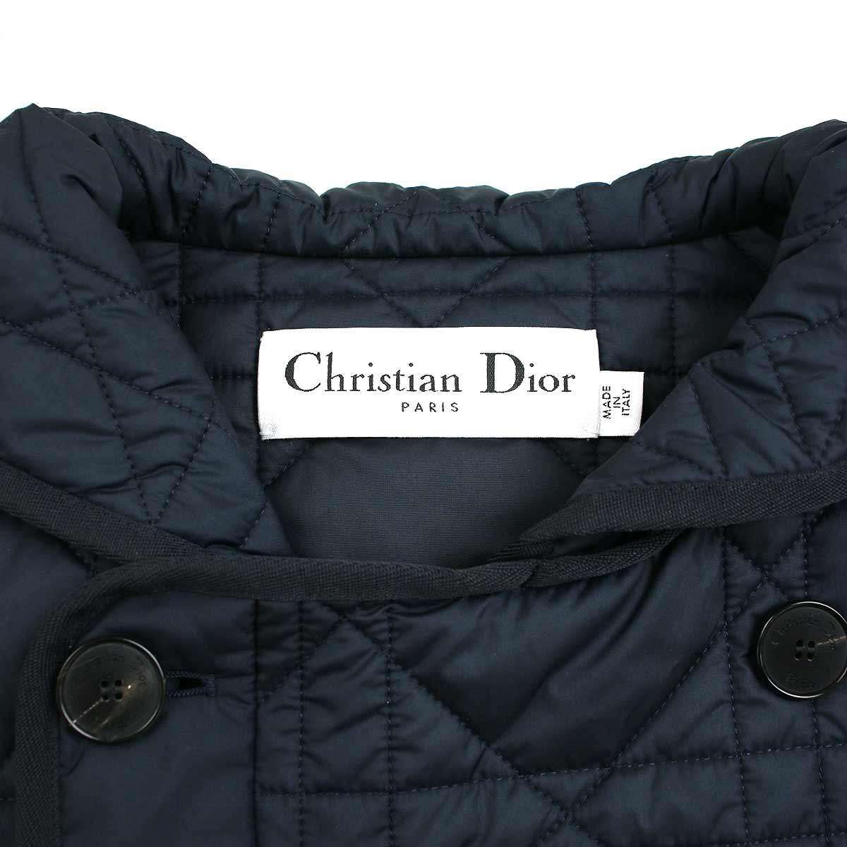 Christian Dior クリスチャンディオール 23SS マクロカナージュキルティングテクニカルタフタベスト 317G19A2827 ネイビー  36 - メルカリ