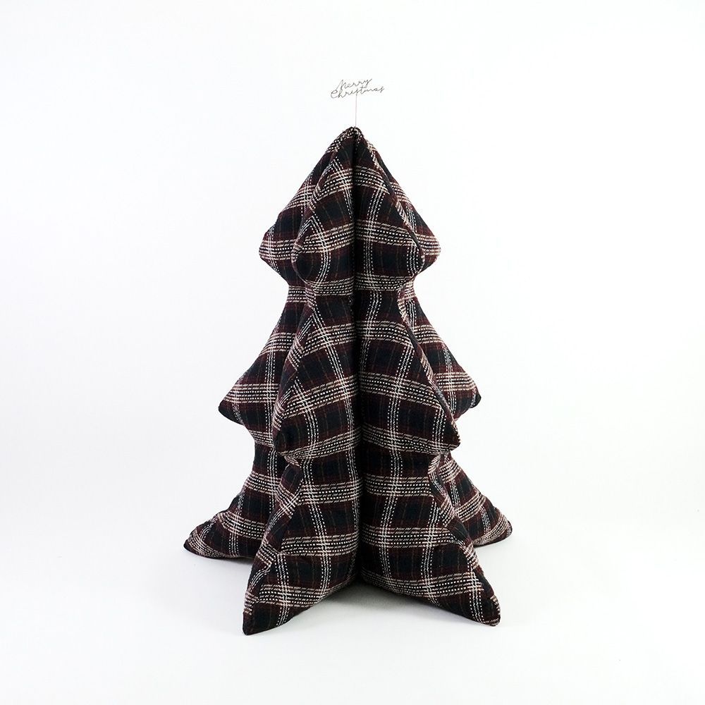 ツイードチェックのツリークッション