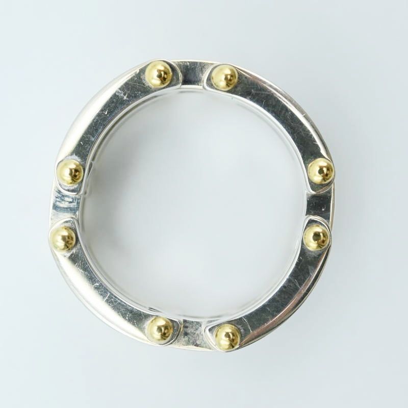 M04-k035 TIFFANY＆Co. ティファニー SV925/750YG ゲートリング 17号  