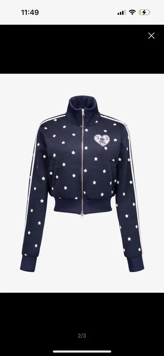 カリナジップアップセットアップエクススター スポーティー ジップアップ ネイビー