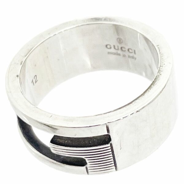 グッチ リング ブランデッド レギュラー Gリング Ag925 SV925 シルバー サイズ12 約11号 032660 GUCCI Gロゴ Gマーク Gカット 指輪 シルバーリング アクセサリー ジュエリー【中古】 グッチ リング ブランデッド レギュラー Gリング Ag925 SV925 シルバー