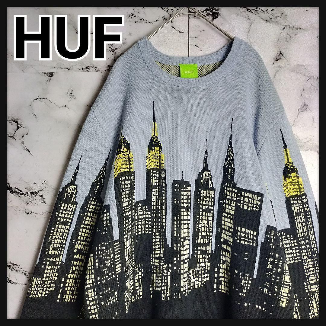 即 品 HUF ハフ クルーネックニット 人気デザイン 入手困難