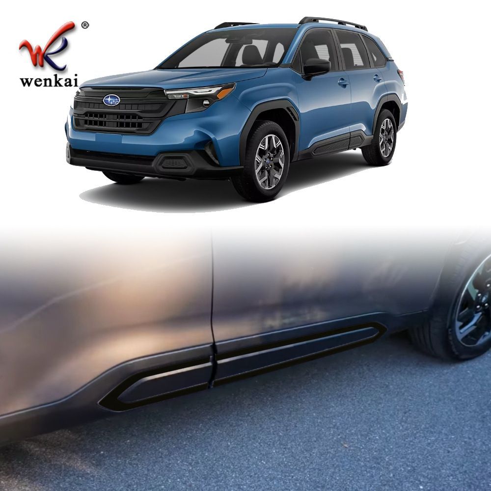 式スバル FORESTER用 SL系車身ドアモール 保護ストリップ エッジガード 電鍍鏡面 ピアノブラック 傷防止