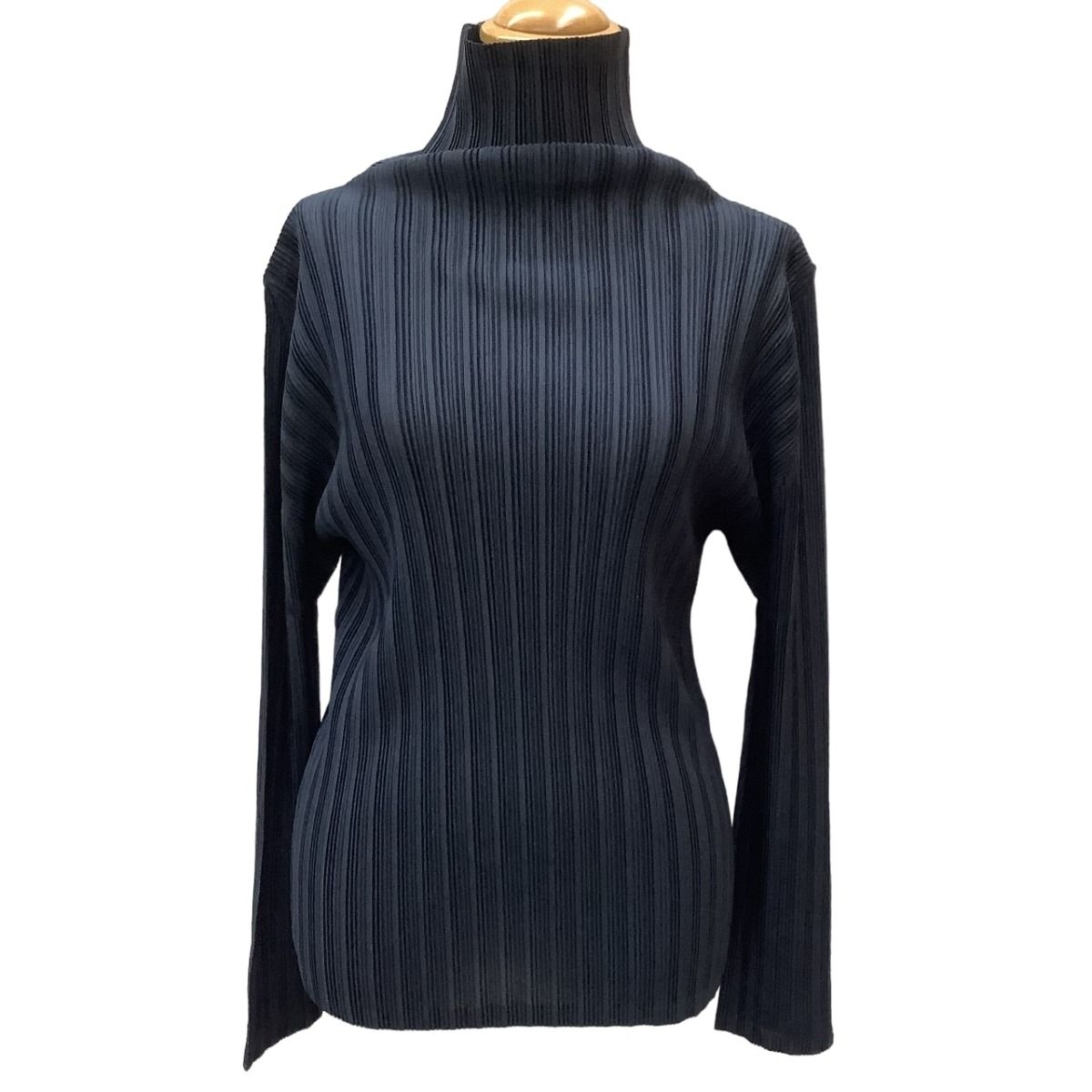 65414　PLEATSPLEASE　ハイネック　半袖カットソー PLEATS PLEASE プリーツプリーズ ISSEY MIYAKE ハイネック 半袖