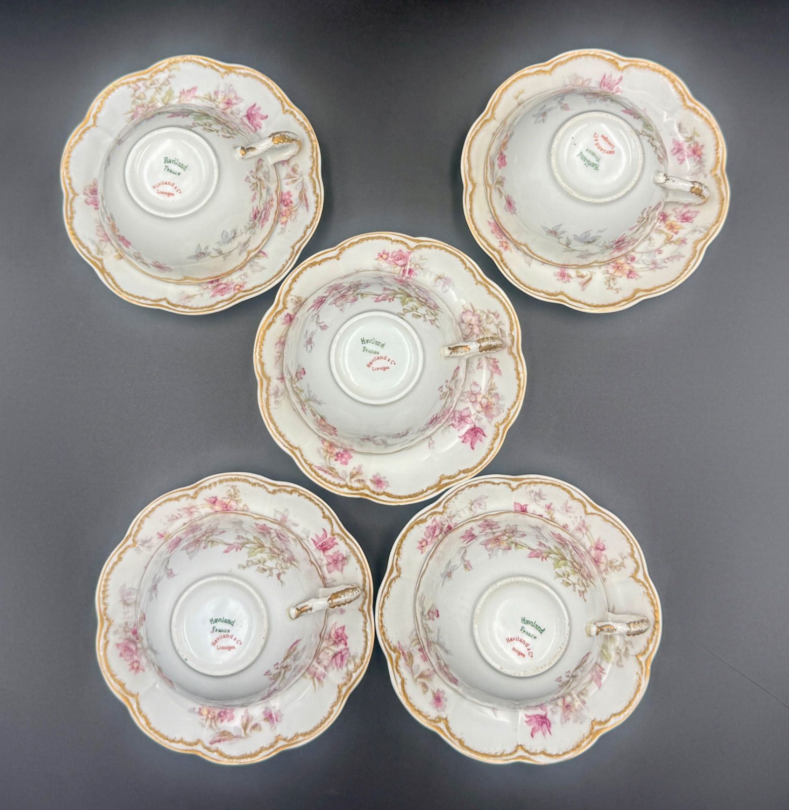 アビランド リモージュ 金彩天使絵 カップ ソーサー 希少】Haviland（アビランド） リモージュ カップ＆ソーサー