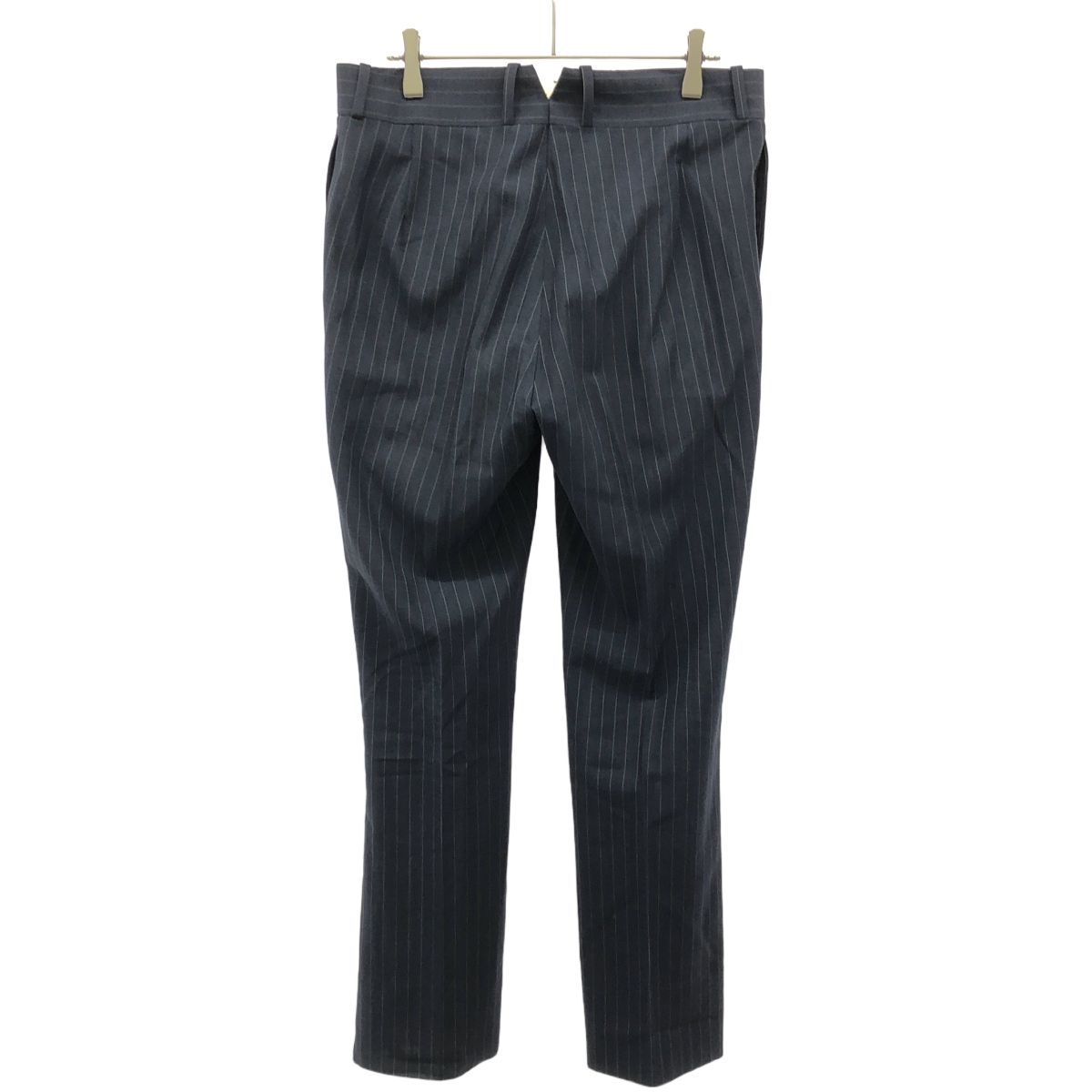 【美品】SADE/シャーデー　PT15 フレアトラウザー SADE PT-15 ネイビー ストライプ フレアスラックス 美品】SADE