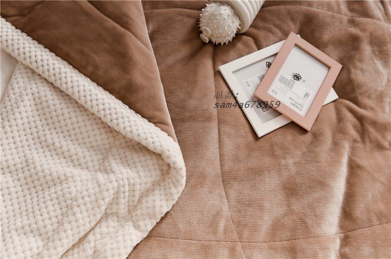 ミルク絨毯大豆繊維毛布冬季厚めサンゴ絨毯オフィスソファ昼寝絨毯 am4a678959