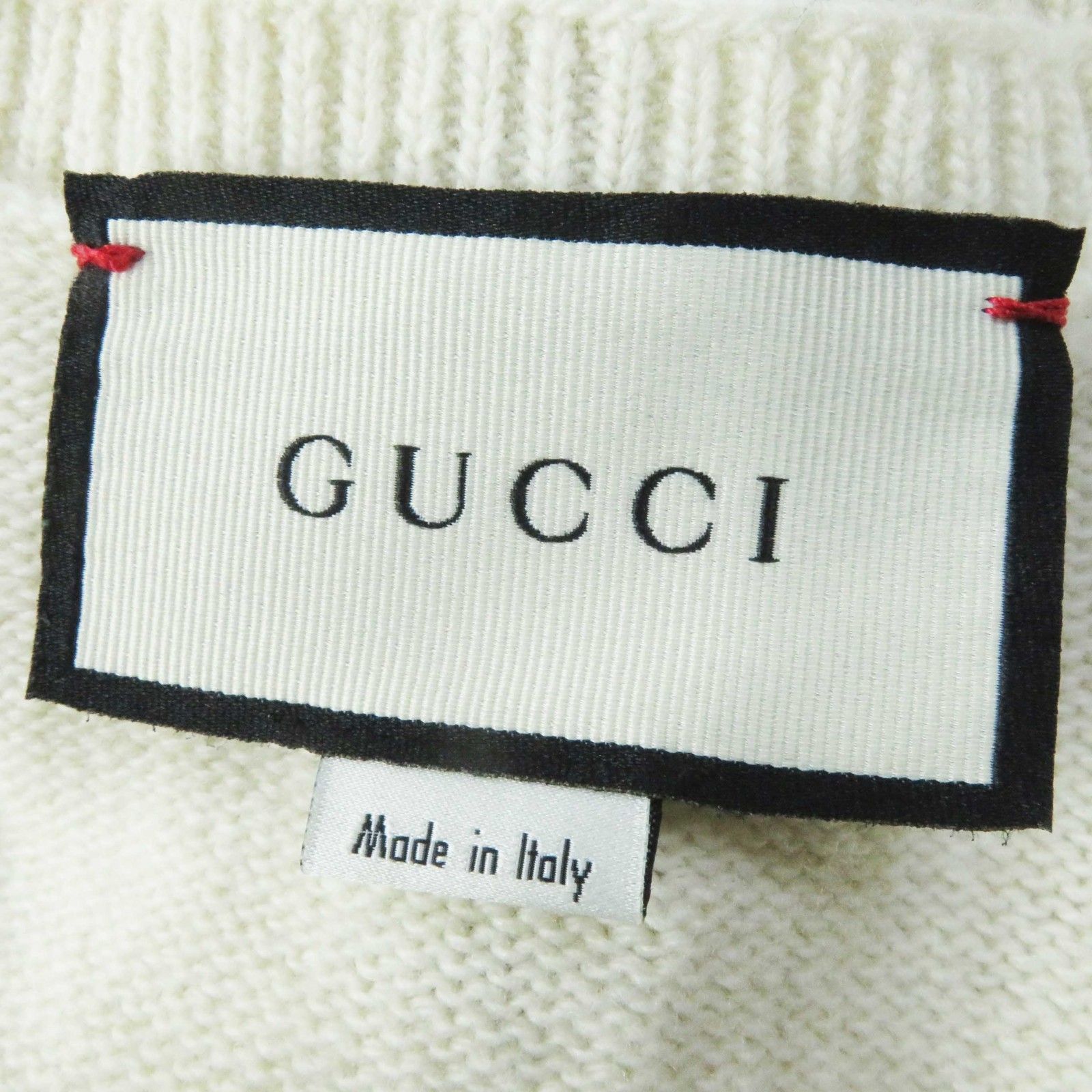 【美品】 GUCCI グッチ 半袖ニット 極美品◎GUCCI グッチ 642084 ウール G刺繍 半袖 ニット
