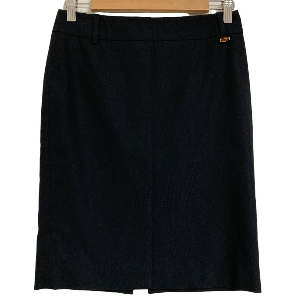 GUCCI グッチ ストレッチ バンブーチャーム ひざ丈 タイトスカート サイズ36 ブラック レディース 古着