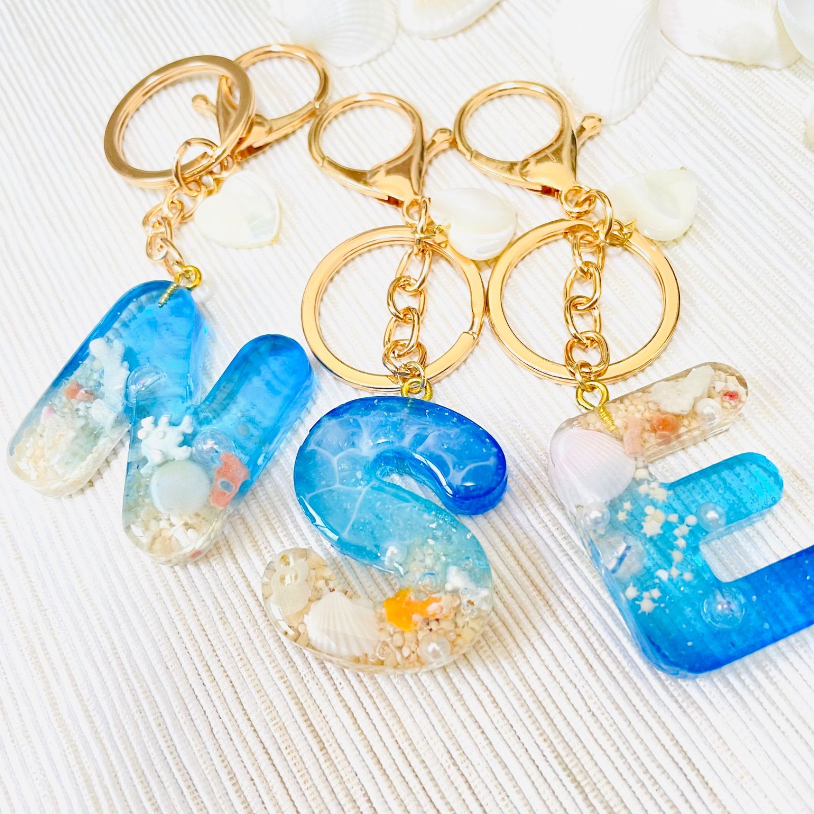 レジン キーホルダー ハンドメイド 海 - チャーム