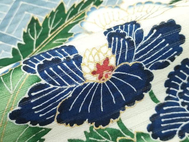 平和屋本店□超希少 夏物 東京友禅 久呂田明功 九寸開き名古屋帯 絽  