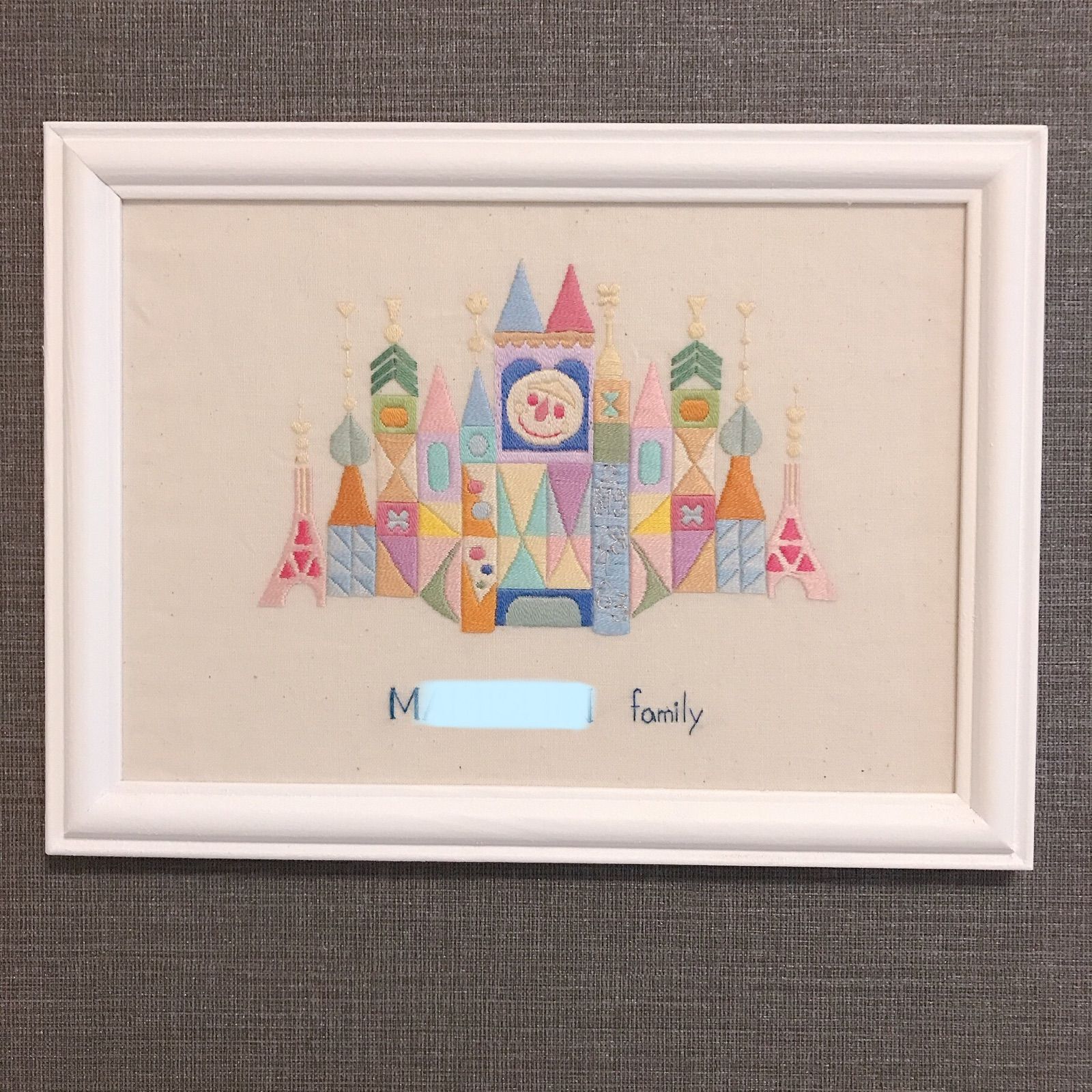 a.k　新築祝い　開店祝い　引っ越し　ウエルカムボード　記念品　刺繍絵画 ウェルカムボード「Welcome 」 | Atelier on the hill