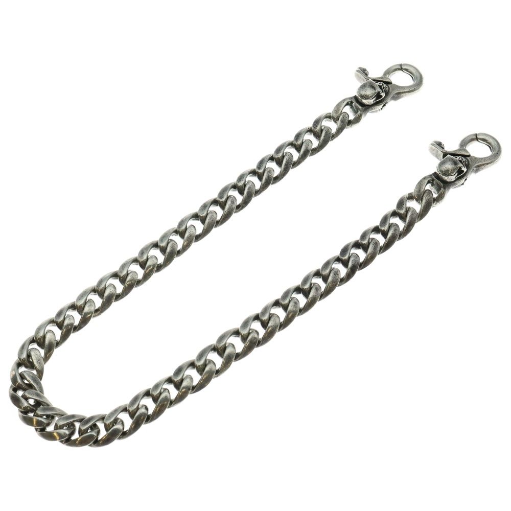 STANLEY GUESS スタンリーゲス 2スカルクラシッククリップ ロングウォレットチェーン シルバー