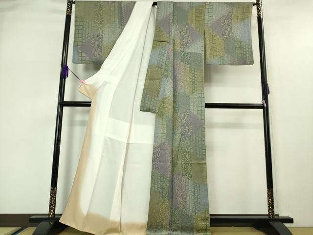 平和屋着物□極上 お召 作家物 葵地紋 暈し染め 逸品 DZAA7383kh5