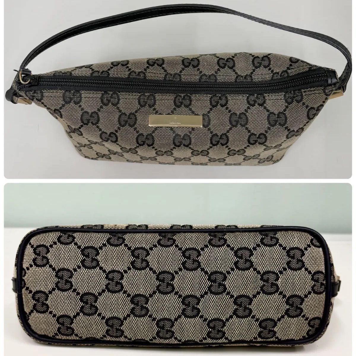 GUCCI】グッチ アクセサリーポーチ ミニバッグ GGキャンバス ベージュ