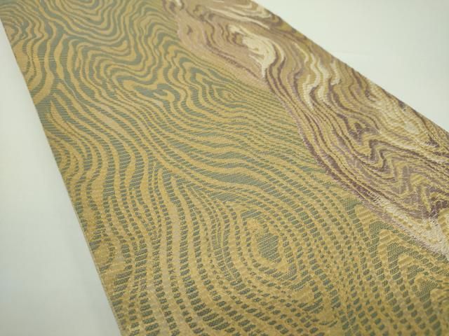 平和屋着物 伝統工芸士 西村修一 六通柄袋帯 むらさき貝紫 木目間道 金糸 正絹 DAAX4589ps