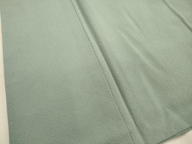 平和屋着物○本草木染作家 瑞鳳 色無地 堅牢草木染 緑青色 反端