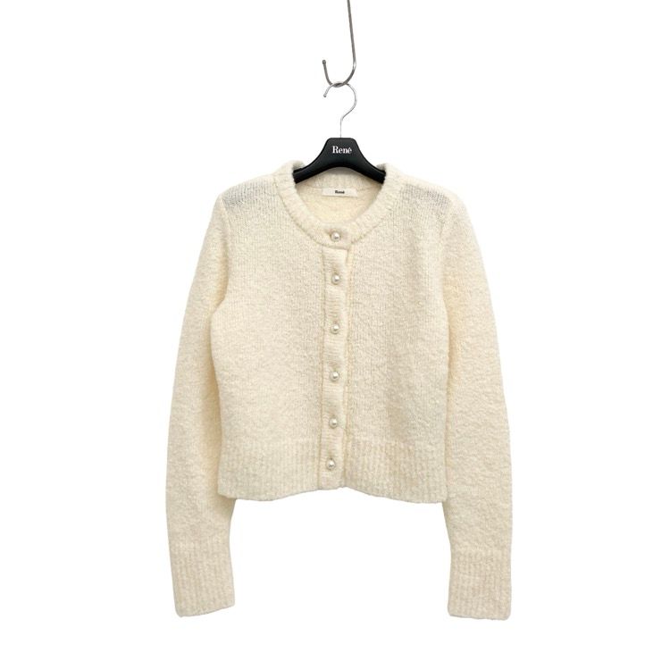 ルネ 日本製 パール ウール ニット カーディガン ルネ 日本製 パール ウール ニット カーディガン