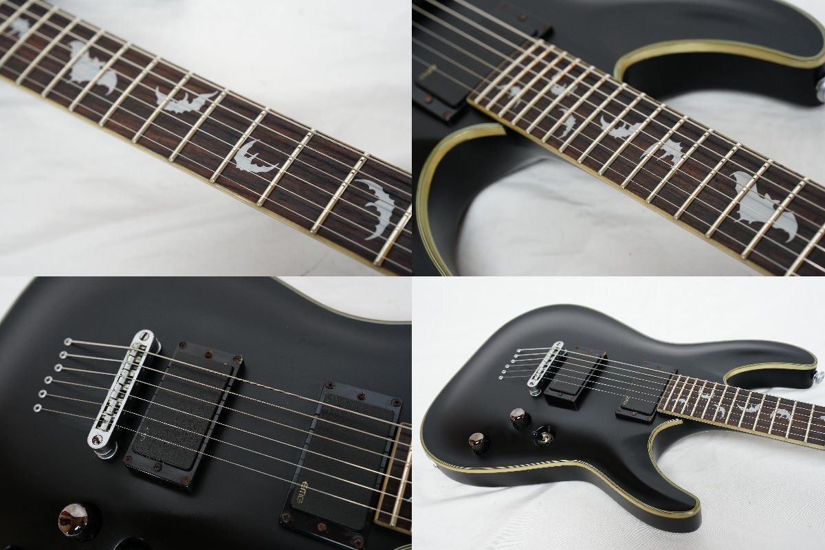 ☆Schecter☆DAMIEN PLATINUM SATIN BLACK EMGピックアップ搭載