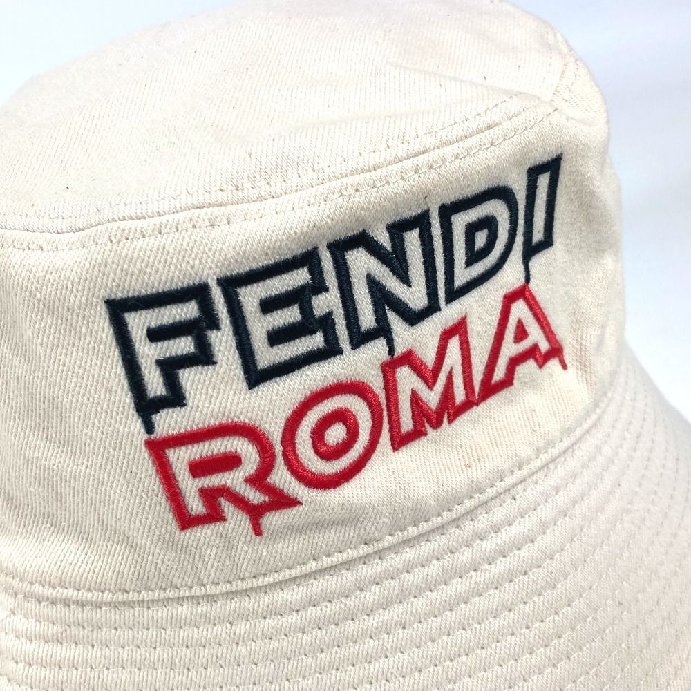 FENDI フェンディ ハット ロゴ FXQ801 コットン ホワイト - メルカリ