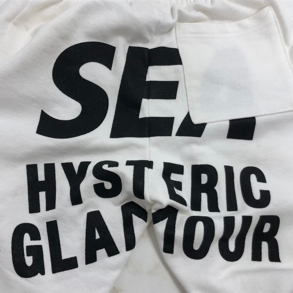  02 w 19533 ヒステリックグラマー HYSTERIC GLAMOUR × WIND AND SEA ウィンダンシー スウェットパンツ ホワイト S メンズ パンツ コットン 品 ジョガーパンツ スウェットパンツ パンツ