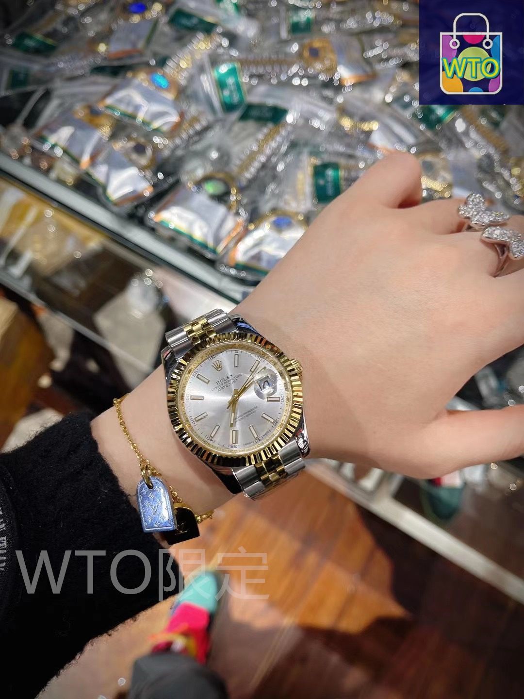 カスタム オマージュ デイトジャスト ゴールド 自動巻き ROLEX デイトジャスト 69178G 金無垢 R番 レディース腕時計