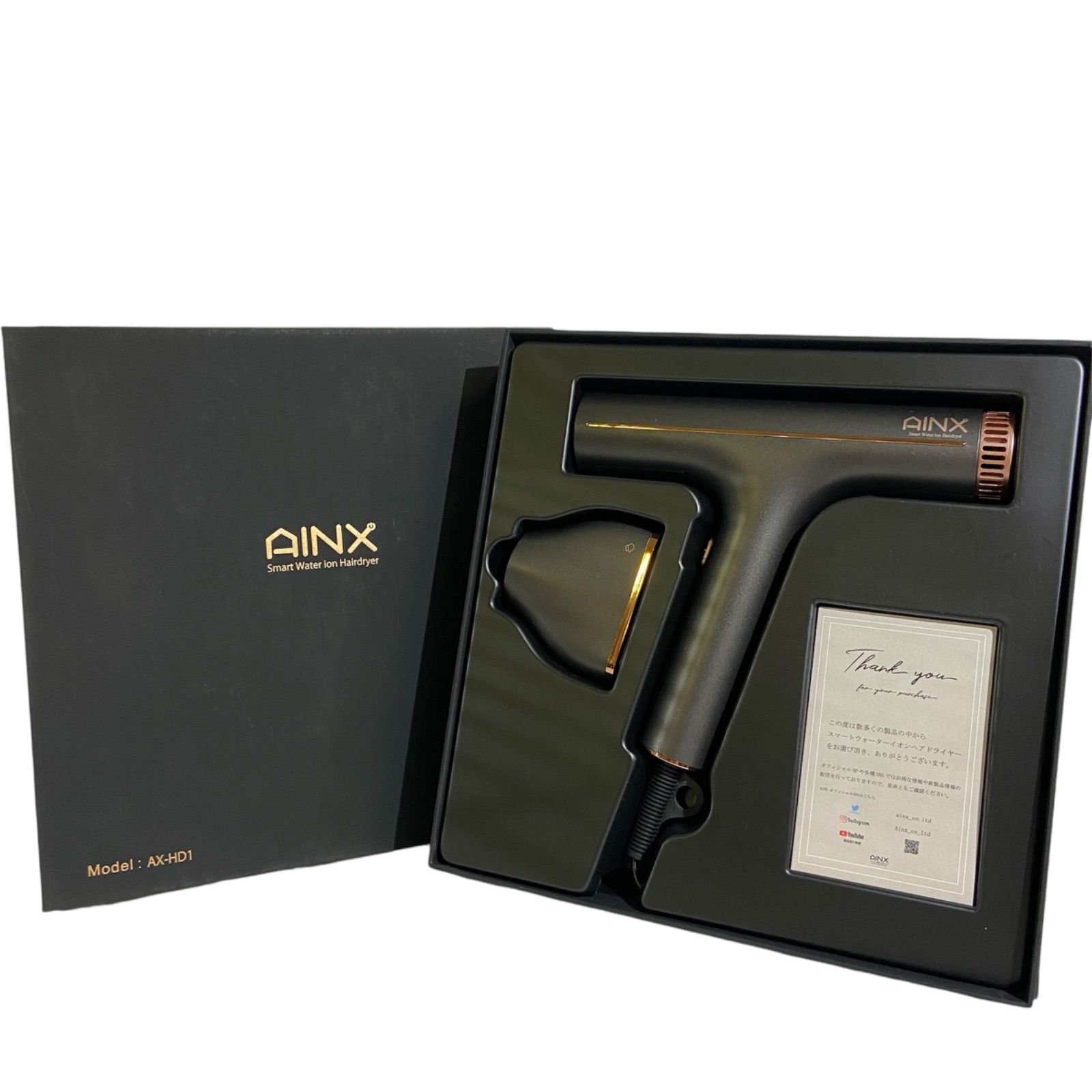 美品】AINX スマートウォーターイオンヘアドライヤー②