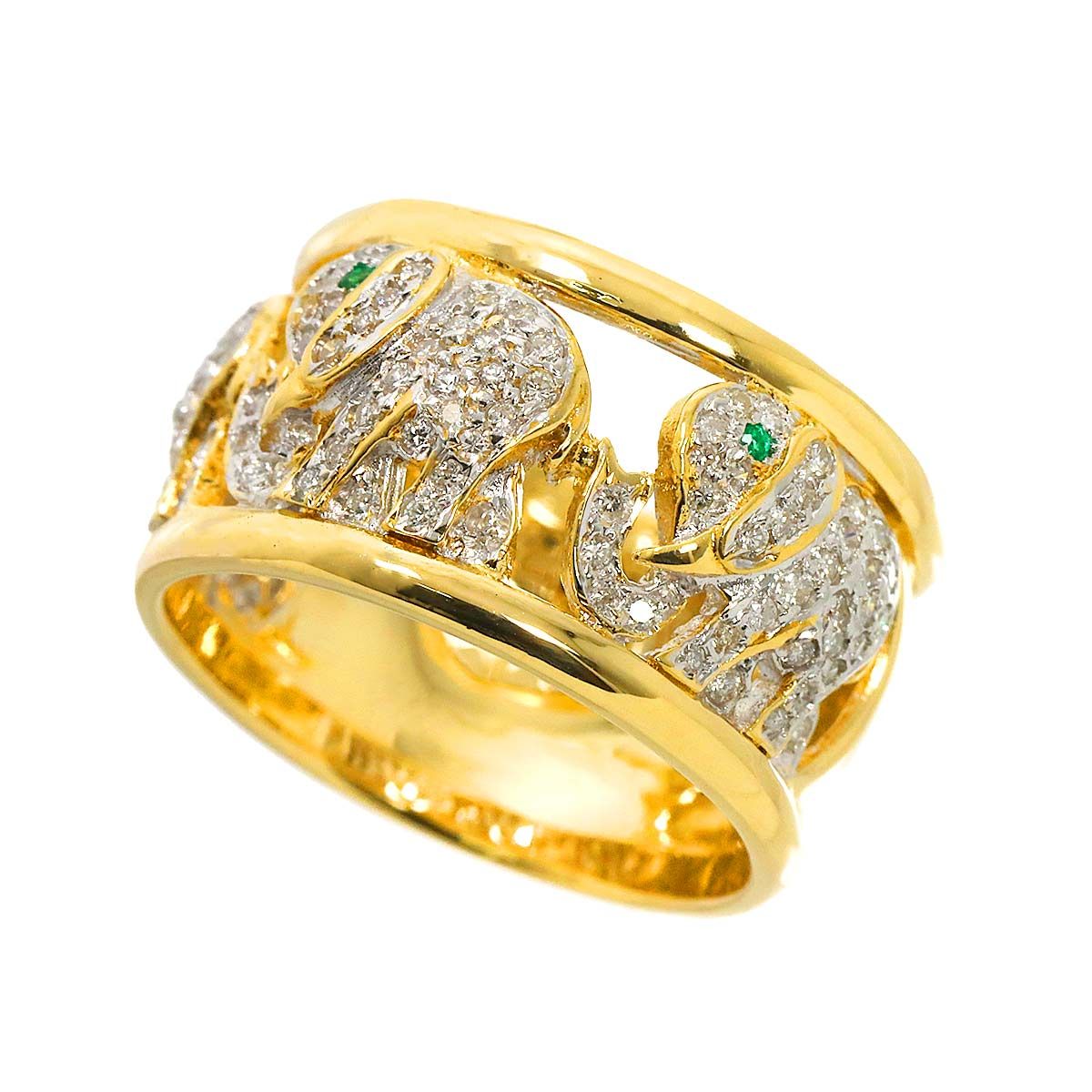 K18(3g)リング 12号 K18 マルチカラーリング 12号サイズ 重さ5.2g