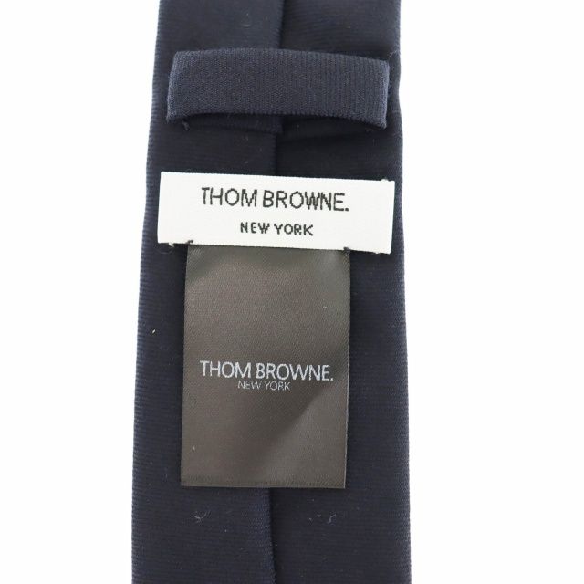 トムブラウン THOM BROWNE ウール ネクタイ 紺 ネイビー ブランド古着