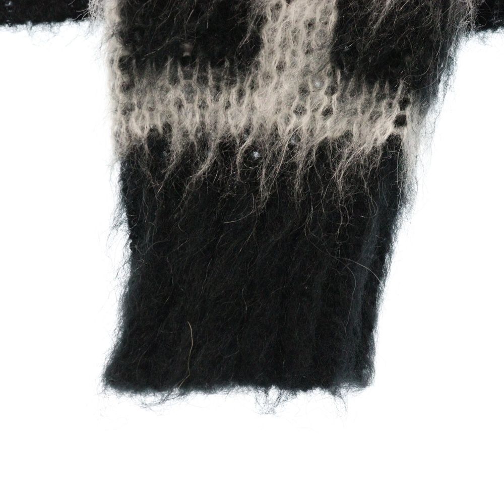 MARNI (マルニ) チェック柄 モヘヤニット カーディガン ブラック  