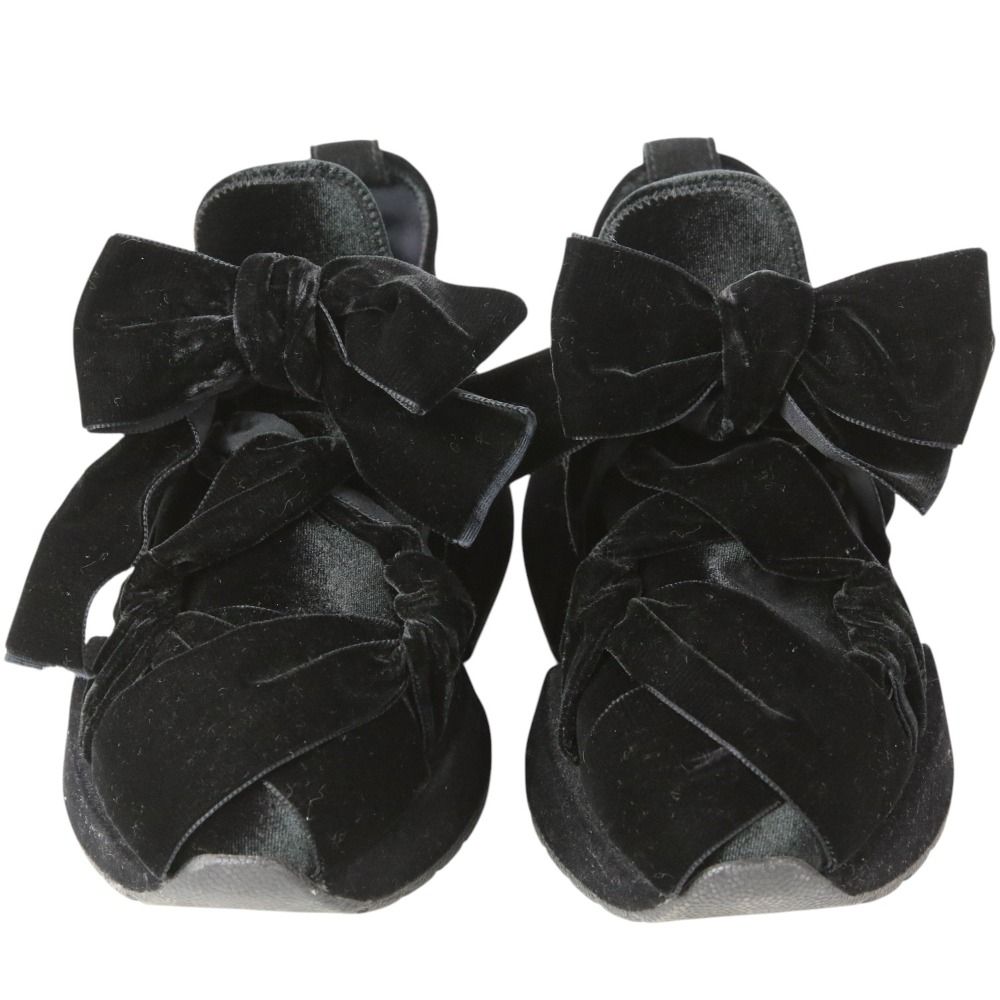 MM6 スニーカー エムエムシックス メゾンマルジェラ ベロア リボン 厚底