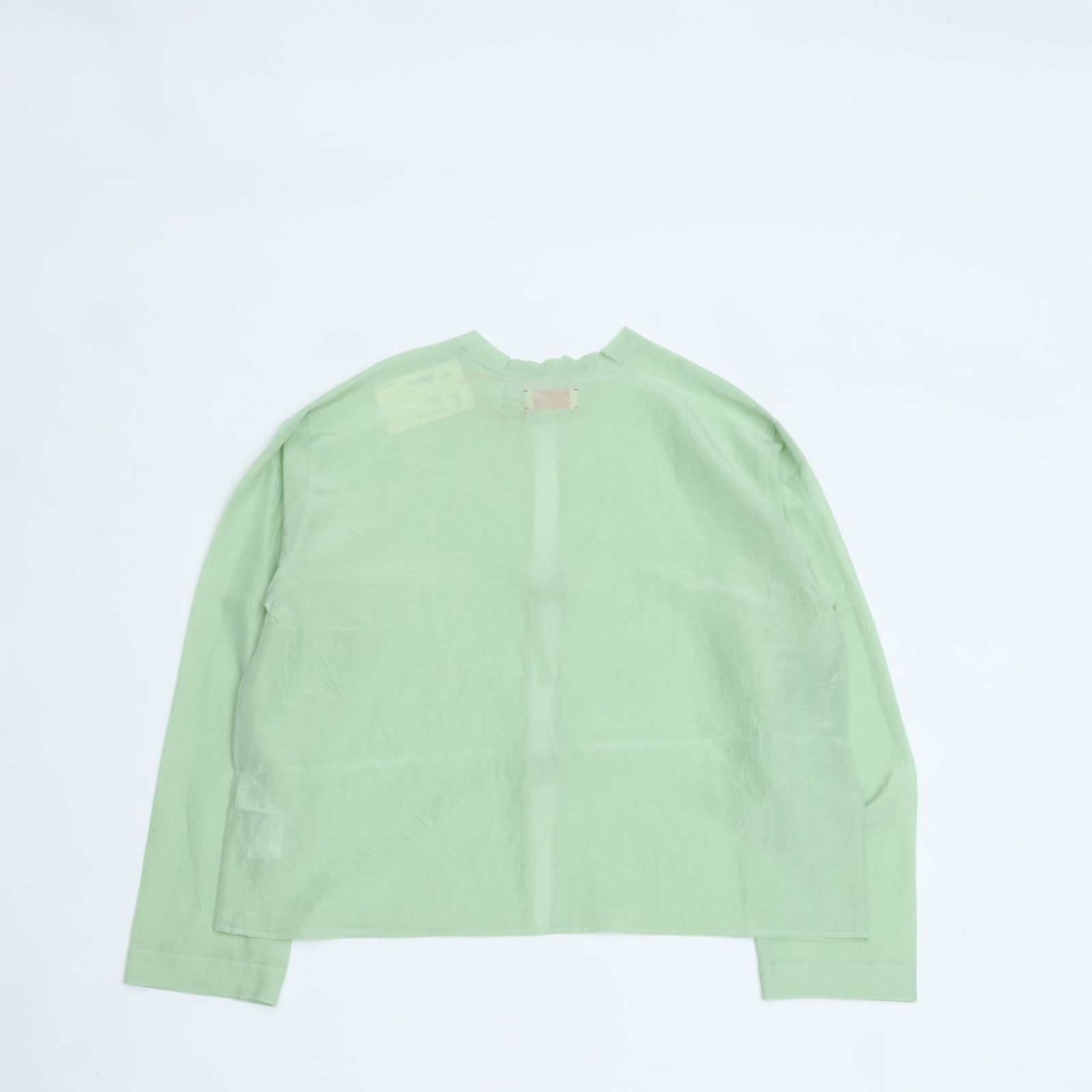 MEYAME メヤメ COTTON SILK BLOUSE JACKET GREEN コットン シルク