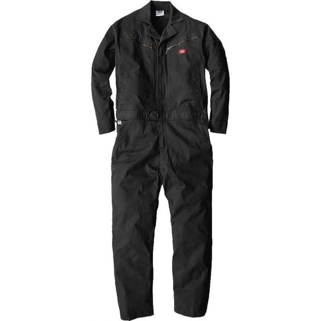Dickies ディッキーズ ストレッチツイルツナギ ブラック Mサイズ D-726 ワークウェア 作業着 作業服 つなぎ オーバーオール