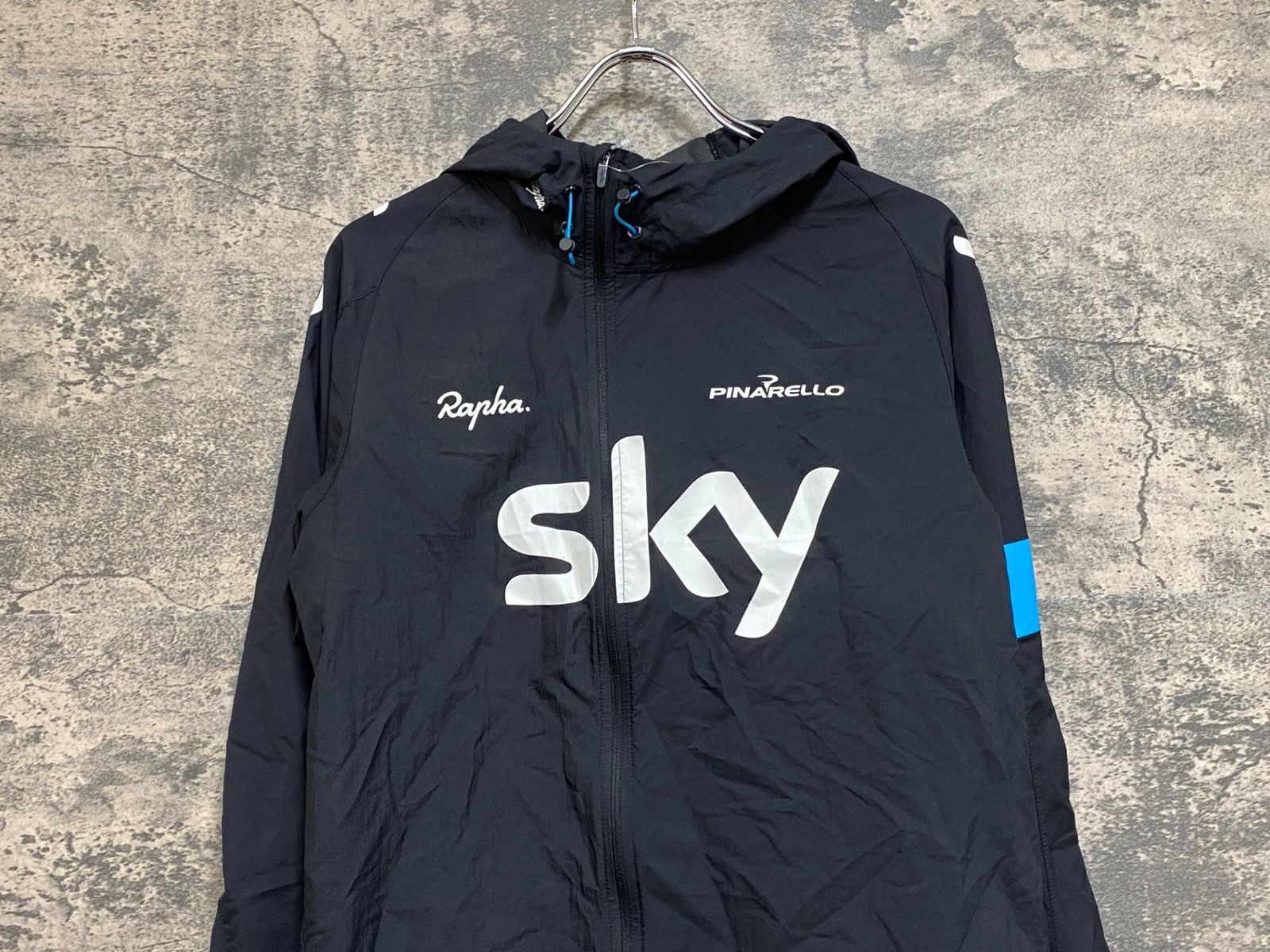 JN163 ラファ Rapha SPRAY JACKET 長袖 ウィンドブレーカー 黒 M TEAM Sky BRIGHTFACE_UK