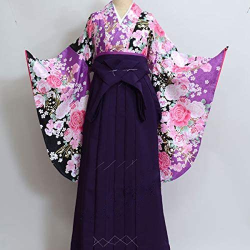 二尺袖着物袴フルセット 長襦袢も含む 無地袴 百花繚乱 卒業式にどうぞ 