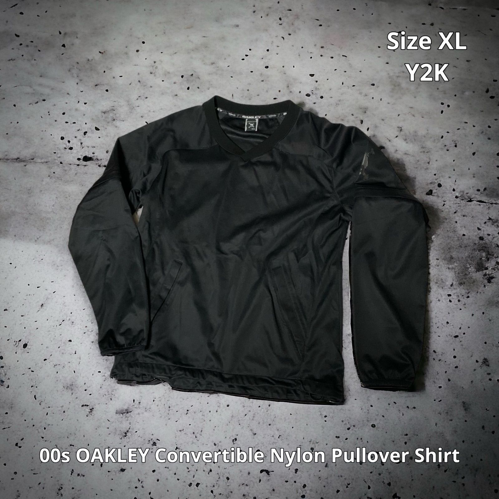 00s OAKLEY Convertible Nylon Pullover Shirt オークリー ナイロン